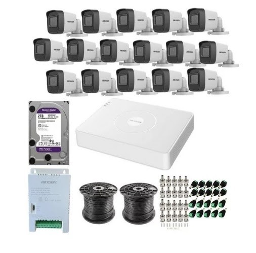 Hikvision 16 Channel CCTV Kit 1080p HD 8 Channel Combo Complete Kit